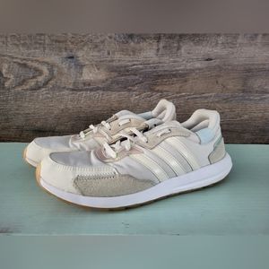 Adidas Retrorun Sneaker  Women's Grey Pink White 7.5 Running Shoes